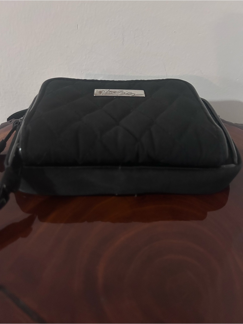 Vera Bradley Black Quilted Wristlet Crossbody Bag/Wristlet - Picture 6 of 10
